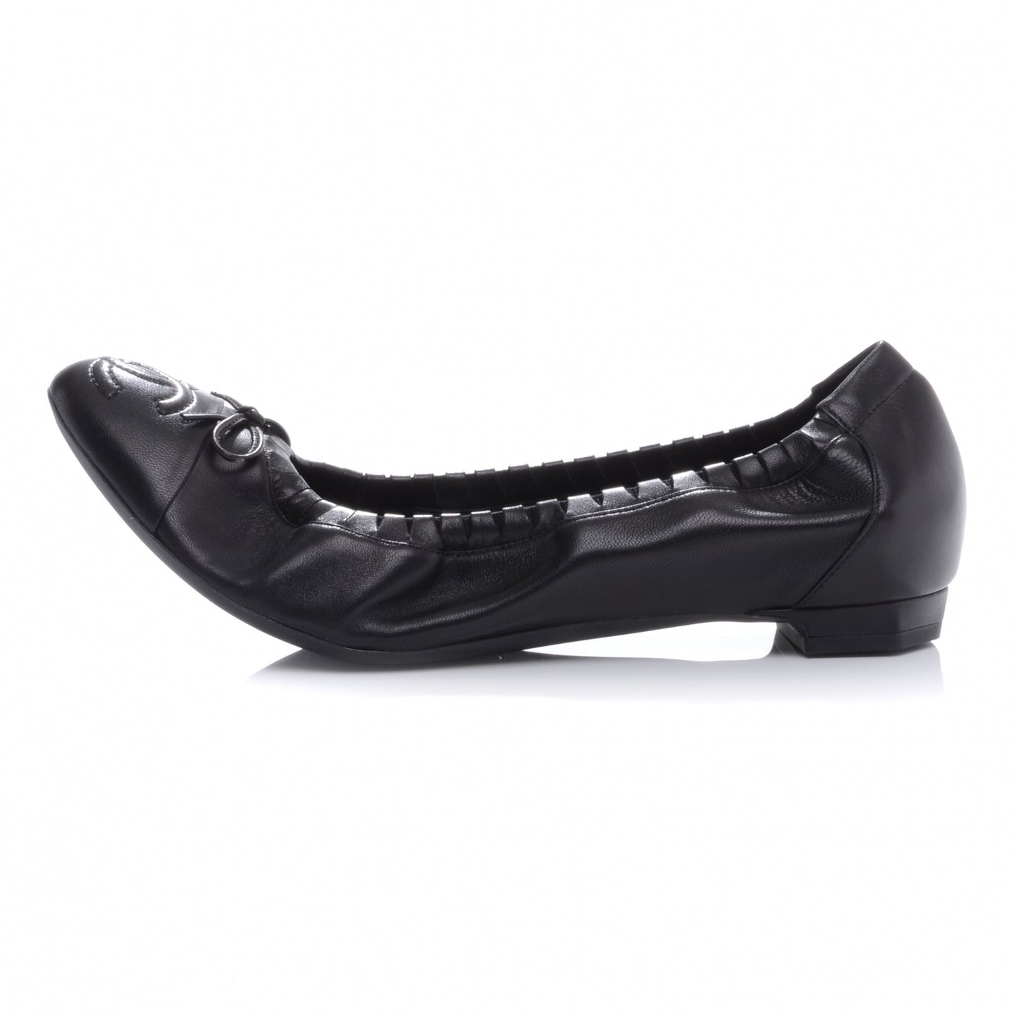 Leather CC Ballet Flats 38.5 Black