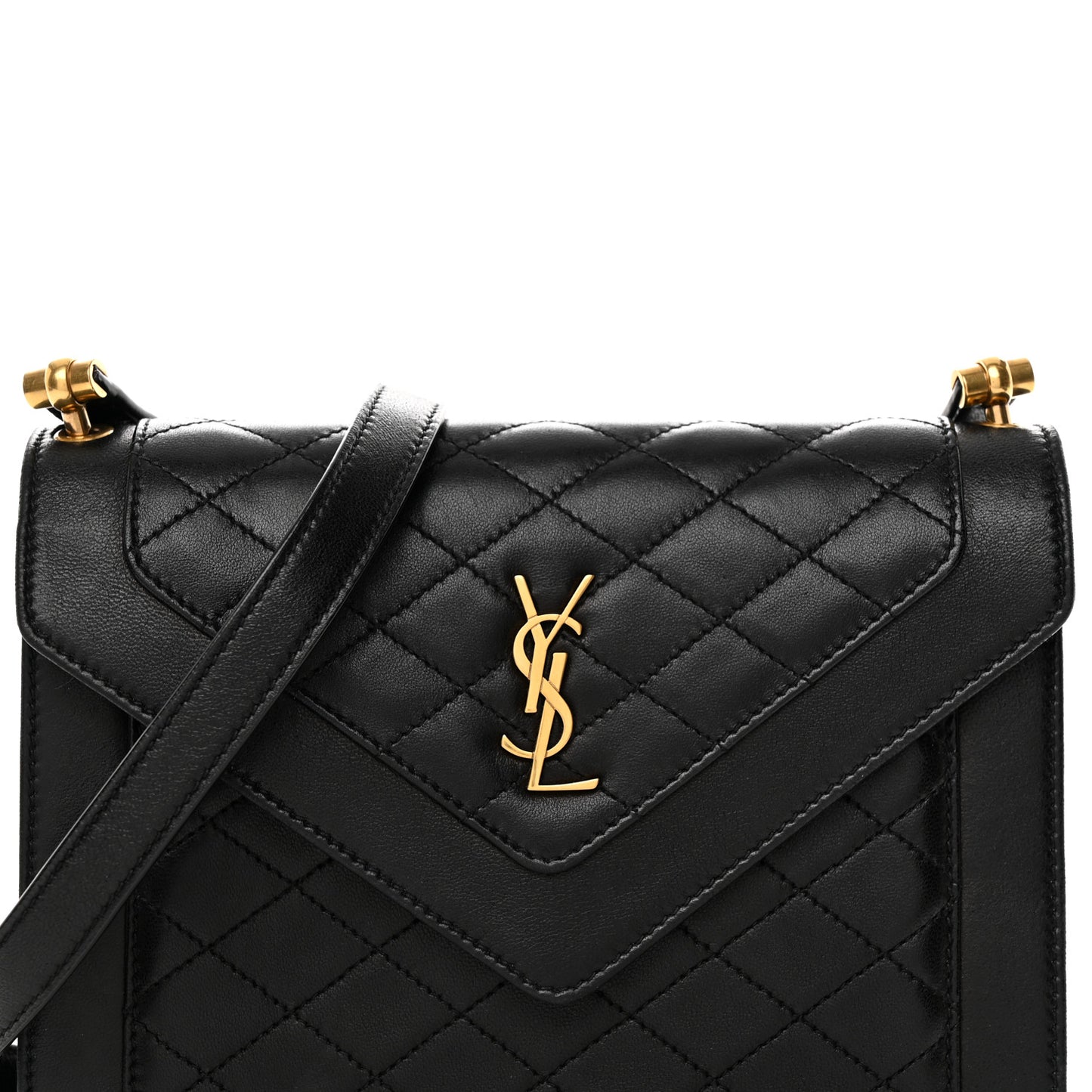 Lambskin Quilted Mini Gaby Satchel Black