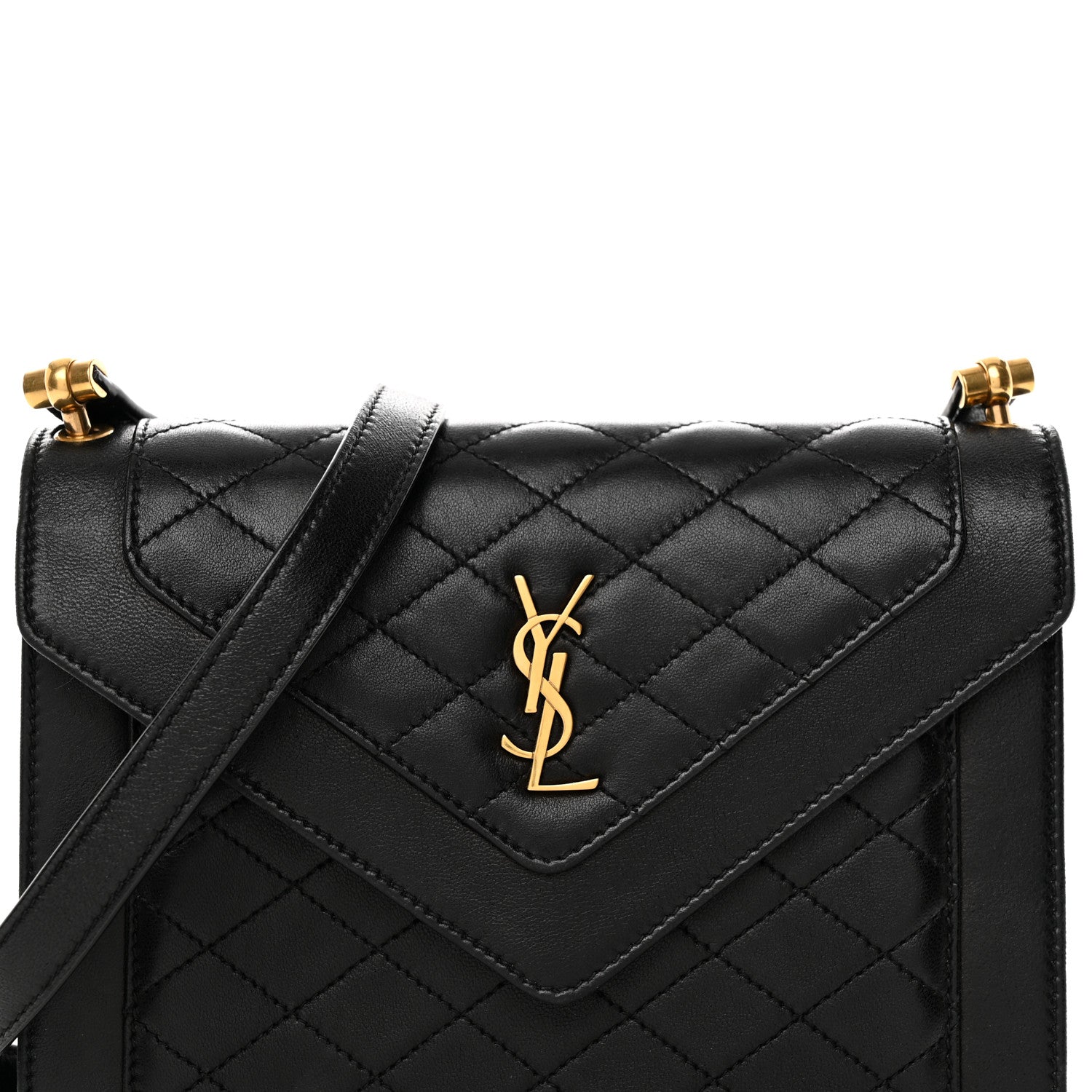 Saint Laurent Lambskin Quilted Mini Gaby Satchel Black 8 of 15
