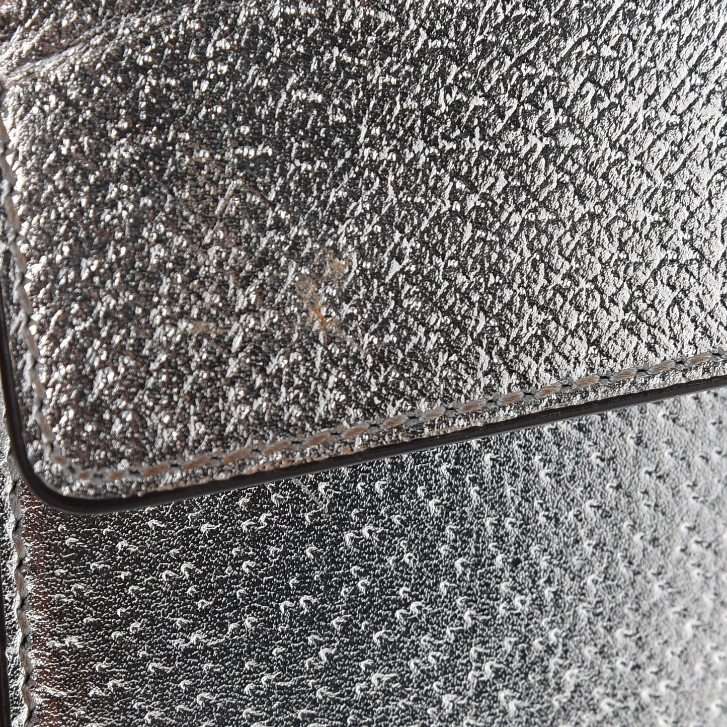 Metallic Calfskin Super Mini Dionysus Shoulder Bag Silver
