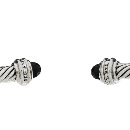 David Yurman Sterling Silver Diamond Black Onyx 5mm Cable Classics Princess Bracelet 3 of 3