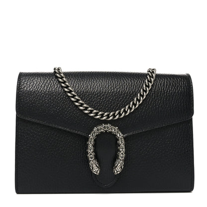 Gucci Calfskin Mini Dionysus Chain Wallet Black 1 of 10