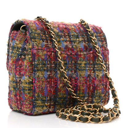 Chanel Tweed Quilted Mini Square Flap Multicolor 3 of 11