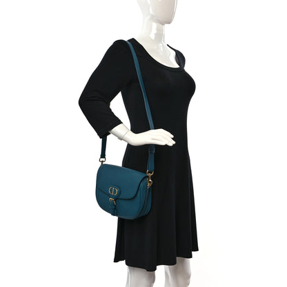 Christian Dior Grained Calfskin Medium Bobby Flap Steel Blue 2 of 9