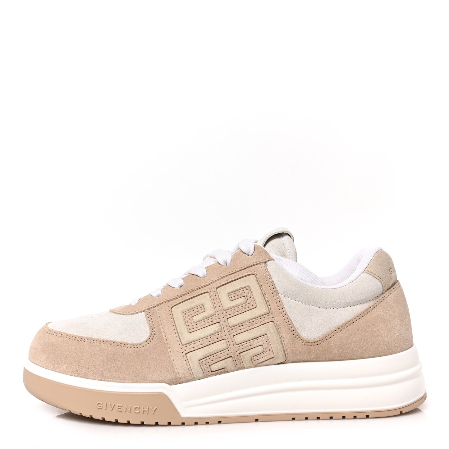 Suede 4G Logo Low Top Sneakers 43 Beige