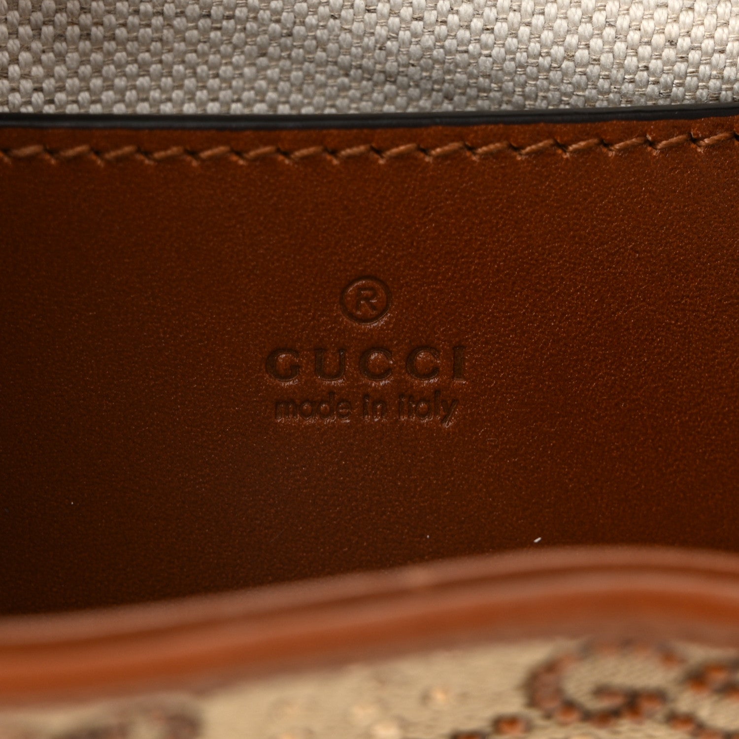 Gucci New Canvas Charisma Calfskin Crystal GG Monogram Mini Jackie