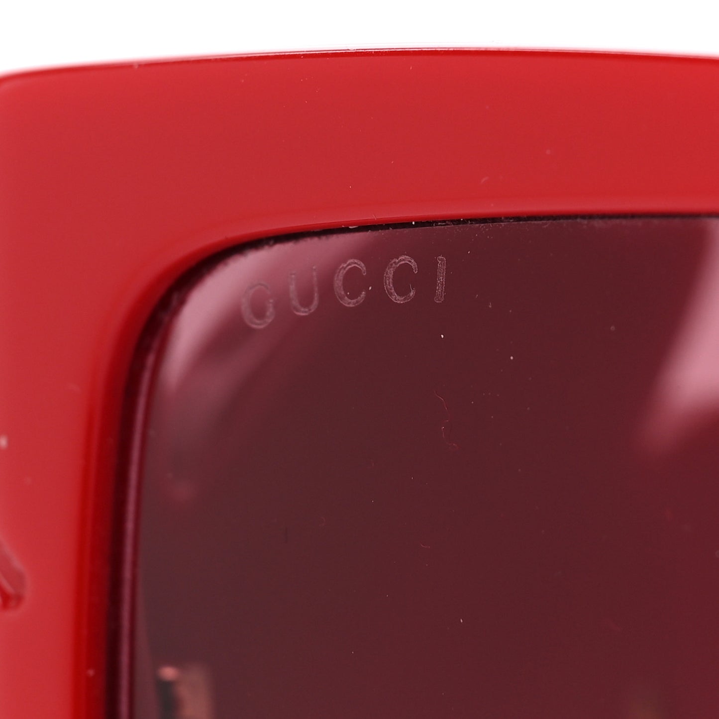 Acetate Square Frame Wing Sunglasses GG0535S Red