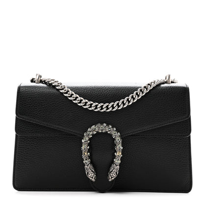 Gucci Pebbled Calfskin Small Dionysus Shoulder Bag Black 1 of 10