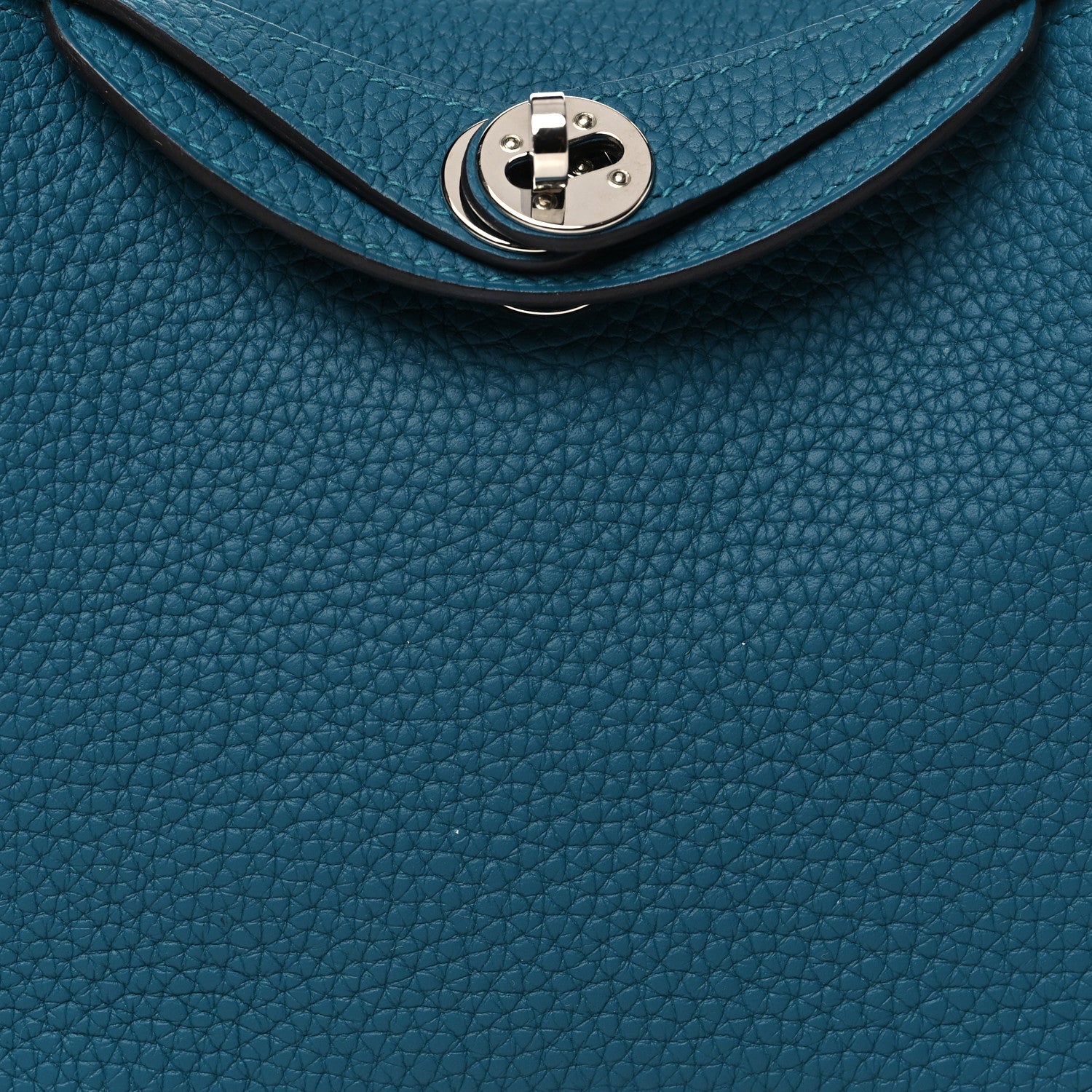 Hermes Taurillon Clemence Mini Lindy 20 Vert Bosphore 8 of 11