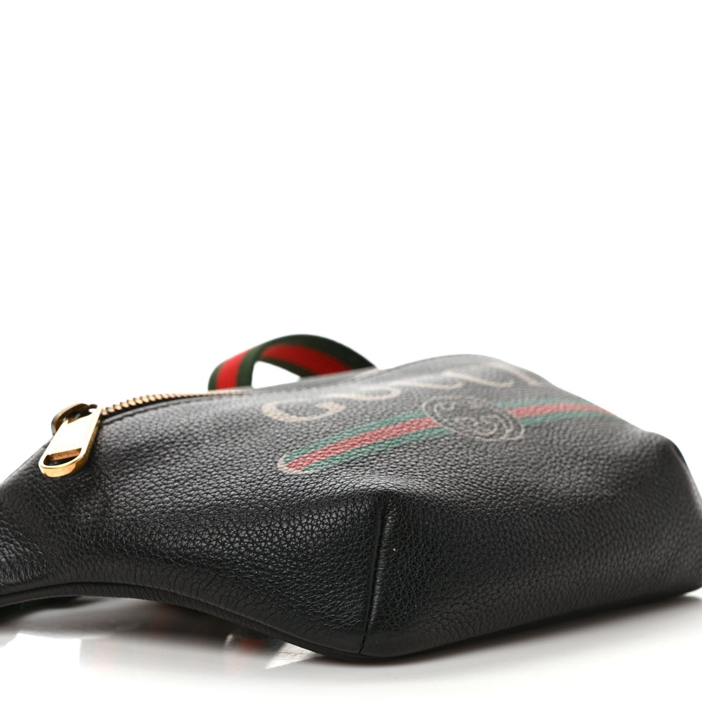 Grained Calfskin Small Logo Belt Bag Black