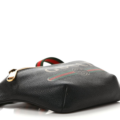 Gucci Grained Calfskin Small Logo Belt Bag Black 7 of 8