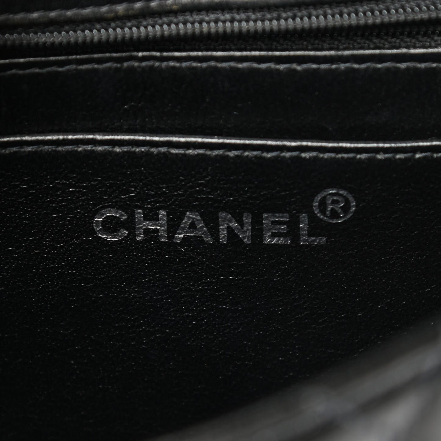 Glazed Calfskin Quilted Coco ID Chain Bag Black