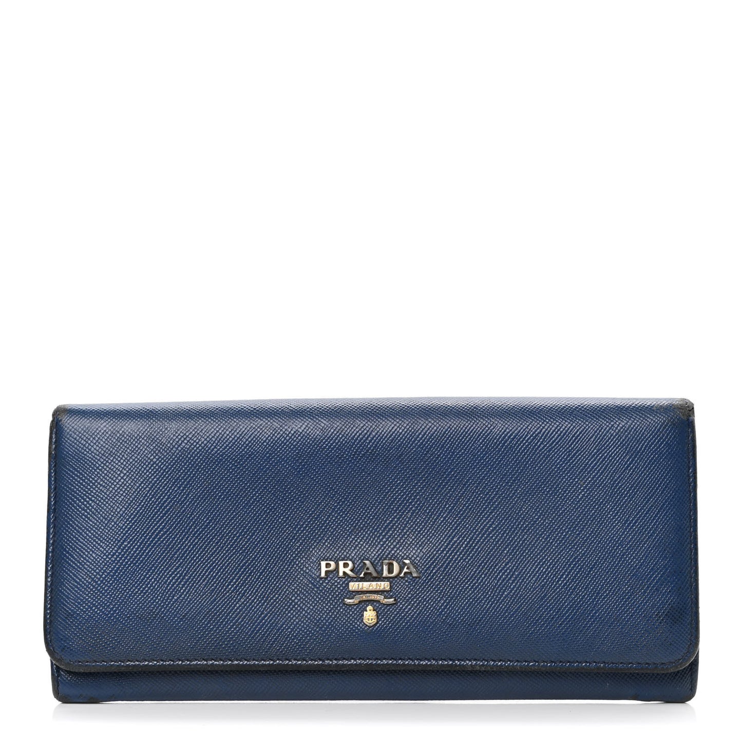 Saffiano Metal Continental Flap Wallet Bleuette