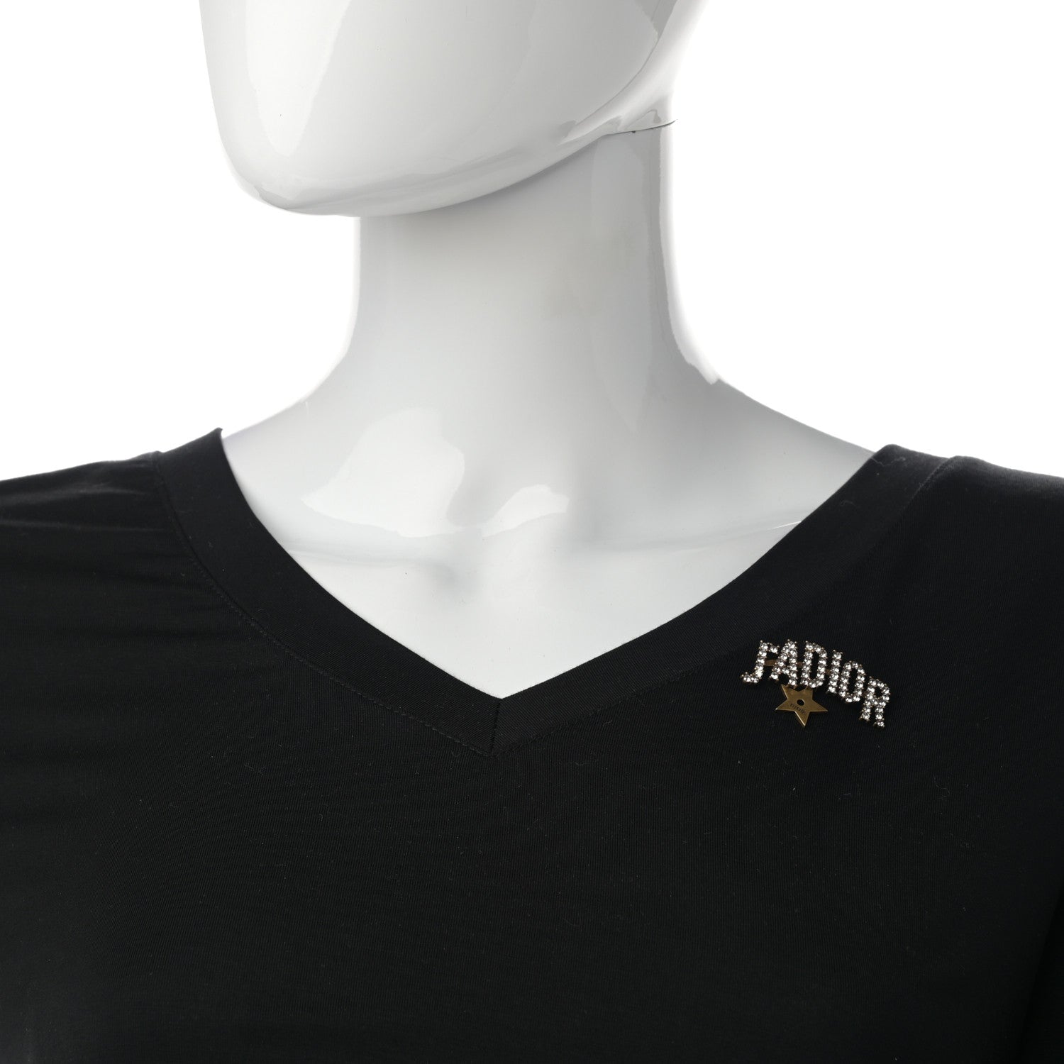 Christian Dior Crystal J'Adior Brooch Gold 2 of 4