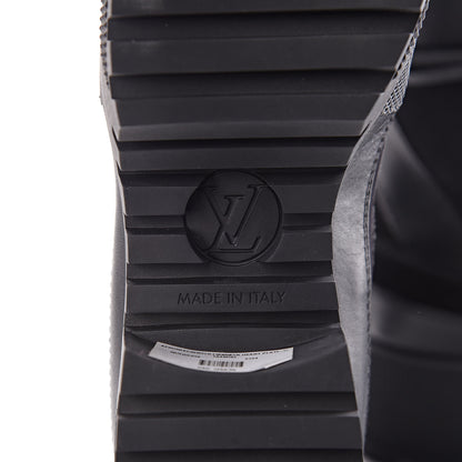 Louis Vuitton Suede Calfskin Monogram LV Black Heart Laureate Platform Desert Boots 37 Black 6 of 9