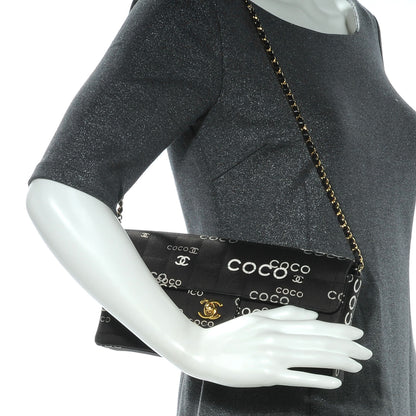 Chanel Canvas Chocolate Bar Quilted Coco East West Flap Black 2 of 7