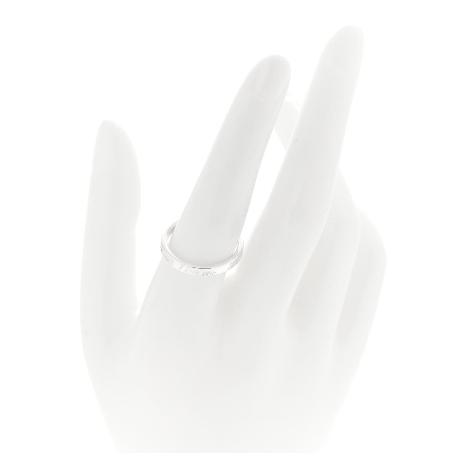 Sterling Silver I Love You Band Ring 56 7.75