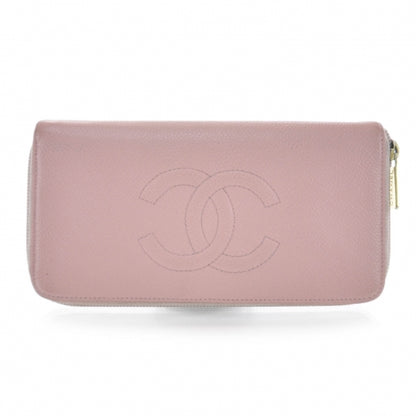 Chanel Caviar Zip Around Wallet Pink 1 of 8