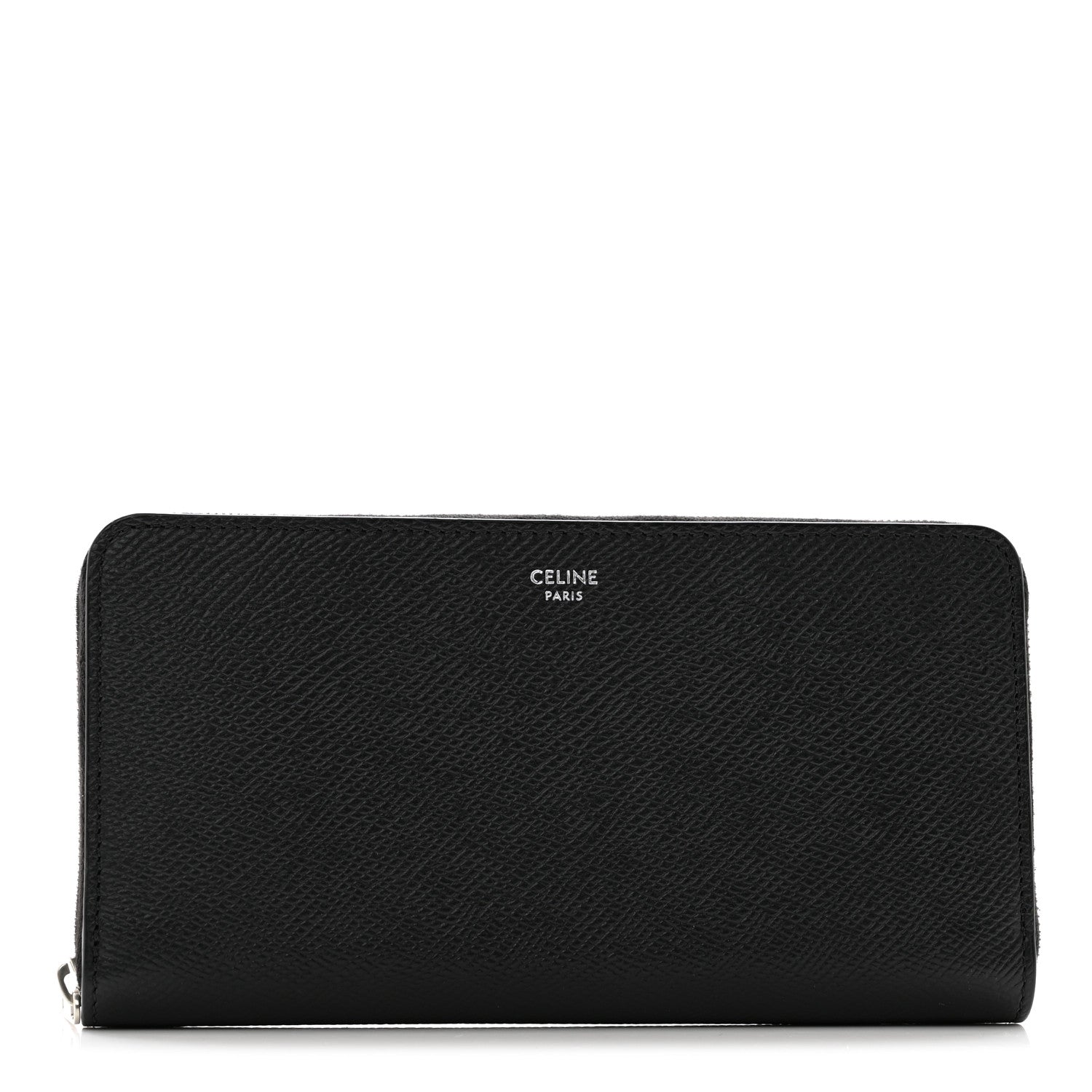 Celine Calfskin Large Zip Around Multifunction Wallet Black 1 of 8
