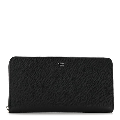 Celine Calfskin Large Zip Around Multifunction Wallet Black 1 of 8