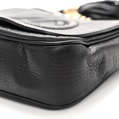 Gucci Pebbled Calfskin Small Soho Flap Crossbody Black 10 of 12