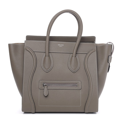Celine Drummed Calfskin Mini Luggage Souris 1 of 11