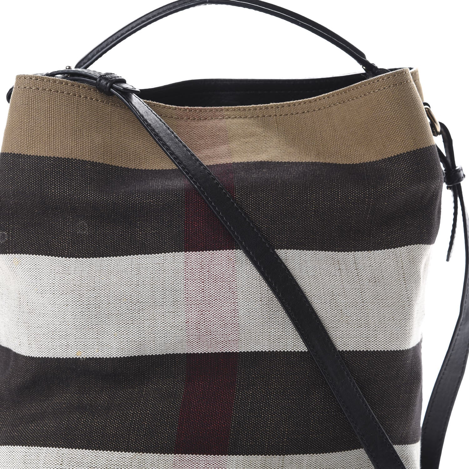 Burberry Canvas Mega Check Medium Susanna Hobo Black 16 of 16