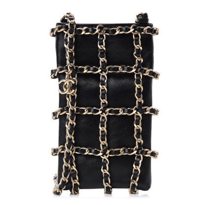 Chanel Lambskin Tech Me Out Clutch With Chain Black 1 of 12