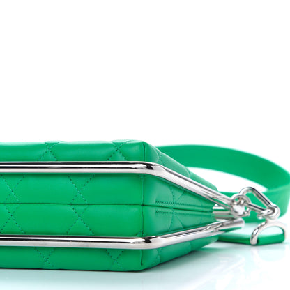 Chanel Quilted Lambskin Metal Bar Clutch Bag Green 9 of 9