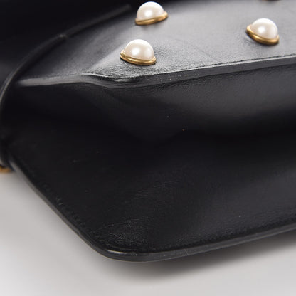 Gucci Nappa Pearl Studded Mini Queen Margaret Broadway Shoulder Bag Black 12 of 13