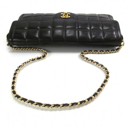 Chanel Lambskin East West Chocolate Bar Flap Black 6 of 12