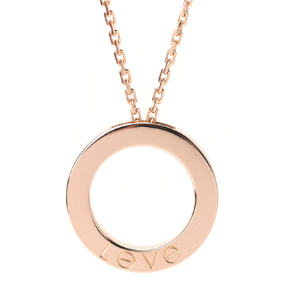 Cartier 18K Pink Gold Diamond LOVE Paved Necklace 4 of 6