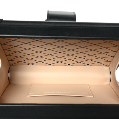 Louis Vuitton Calfskin Metal Monogram Petite Malle Black 5 of 11