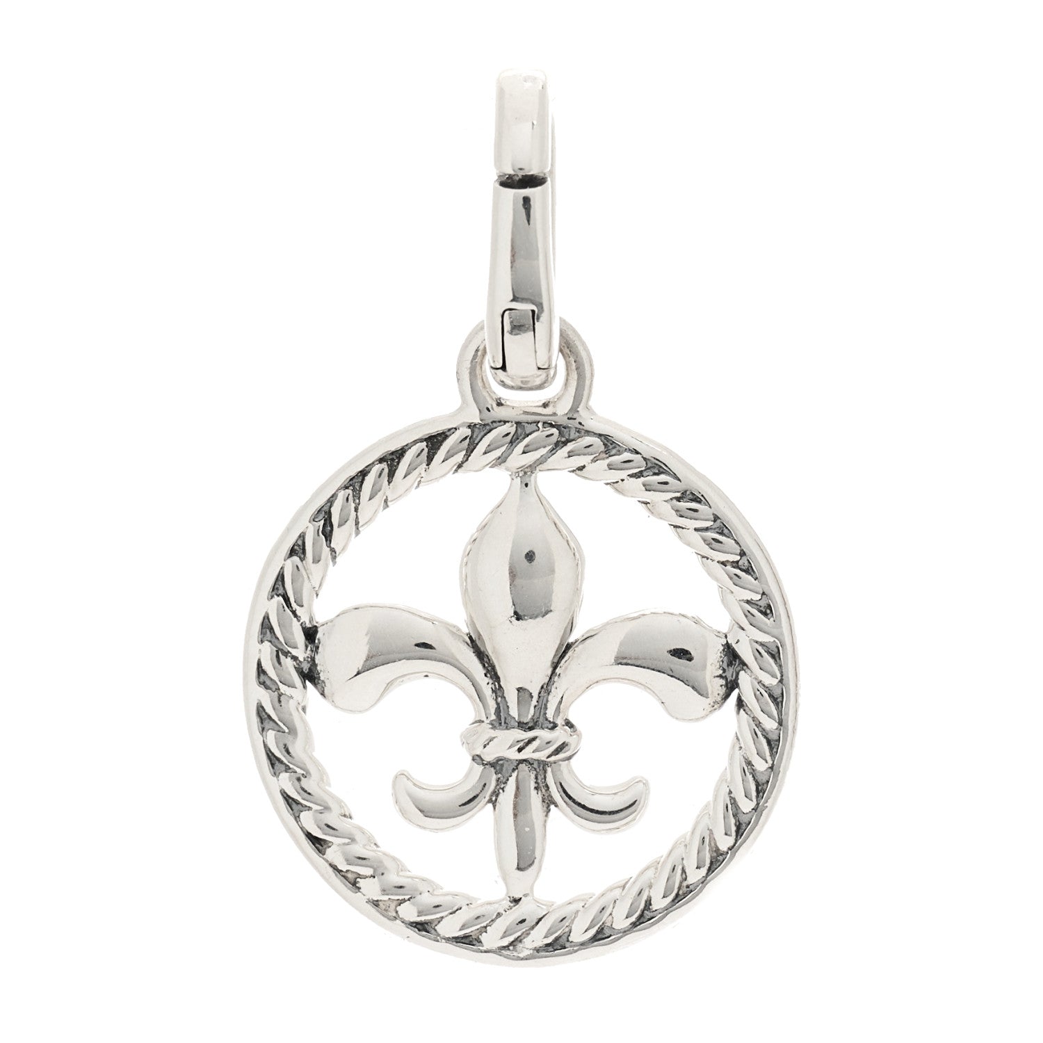 David Yurman Sterling Silver Fleur de Lis Charm Pendant 2 of 3