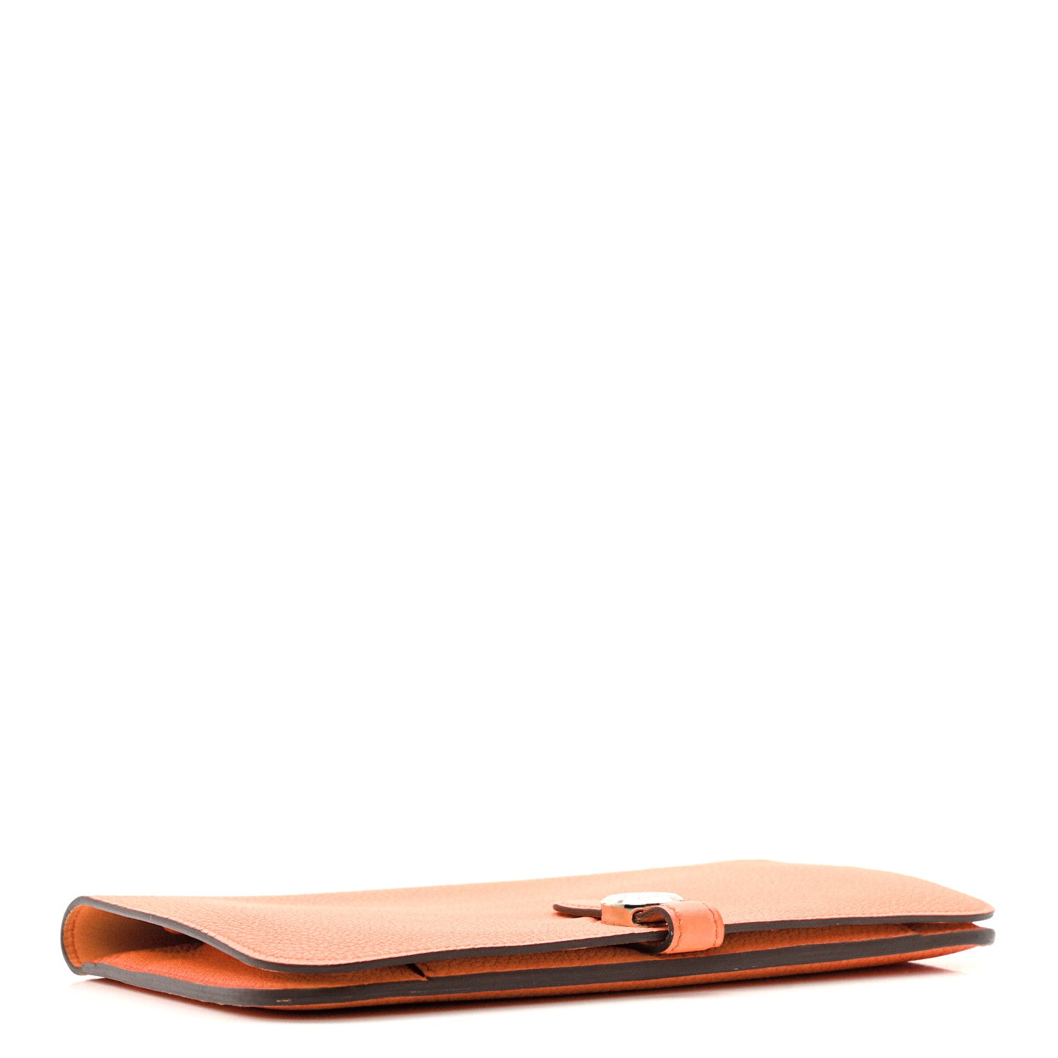 Hermes Togo Dogon Duo Wallet Orange Poppy Rose Candy 9 of 12