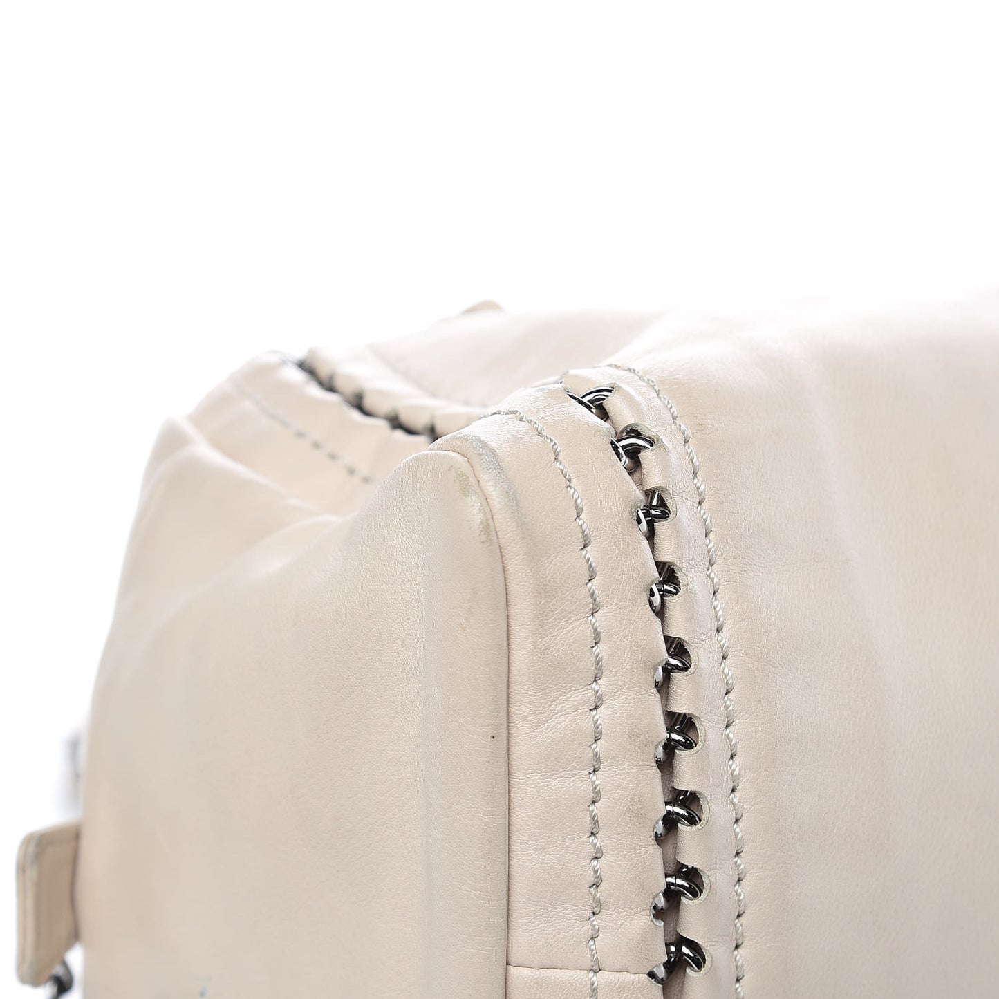 Smooth Calfskin Medium Luxe Ligne Bowler White