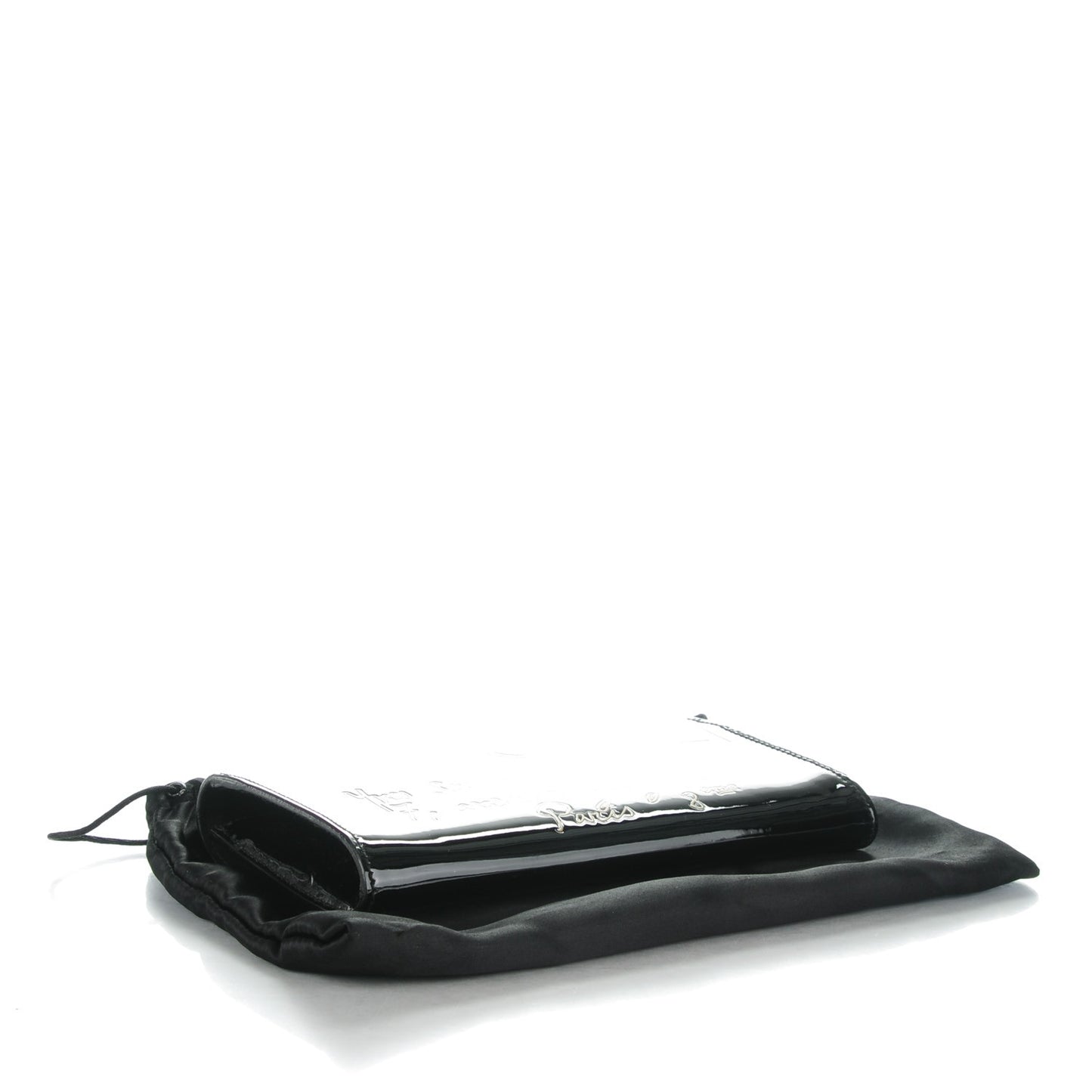 Patent Y-Mail Clutch Black