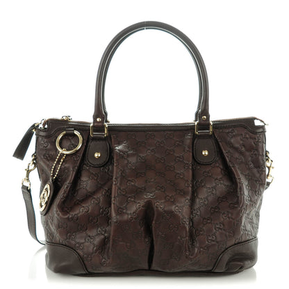 Gucci Guccissima Large Sukey Top Handle Bag Chocolate 1 of 7