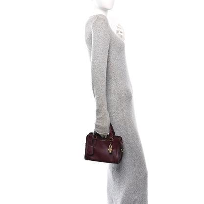 Alexander McQueen Pebbled Calfskin Mini Padlock Tote Bordeaux 2 of 10