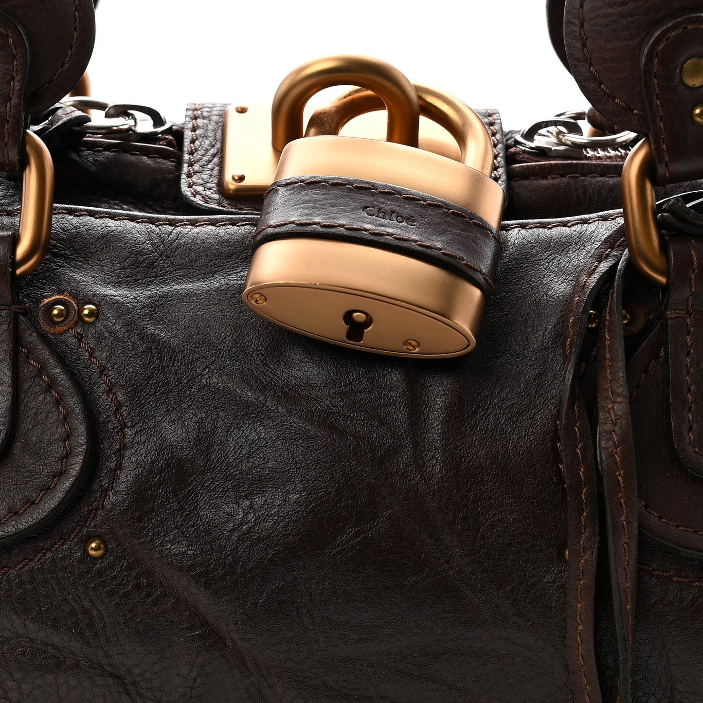 Calfskin Medium Paddington Satchel Brown
