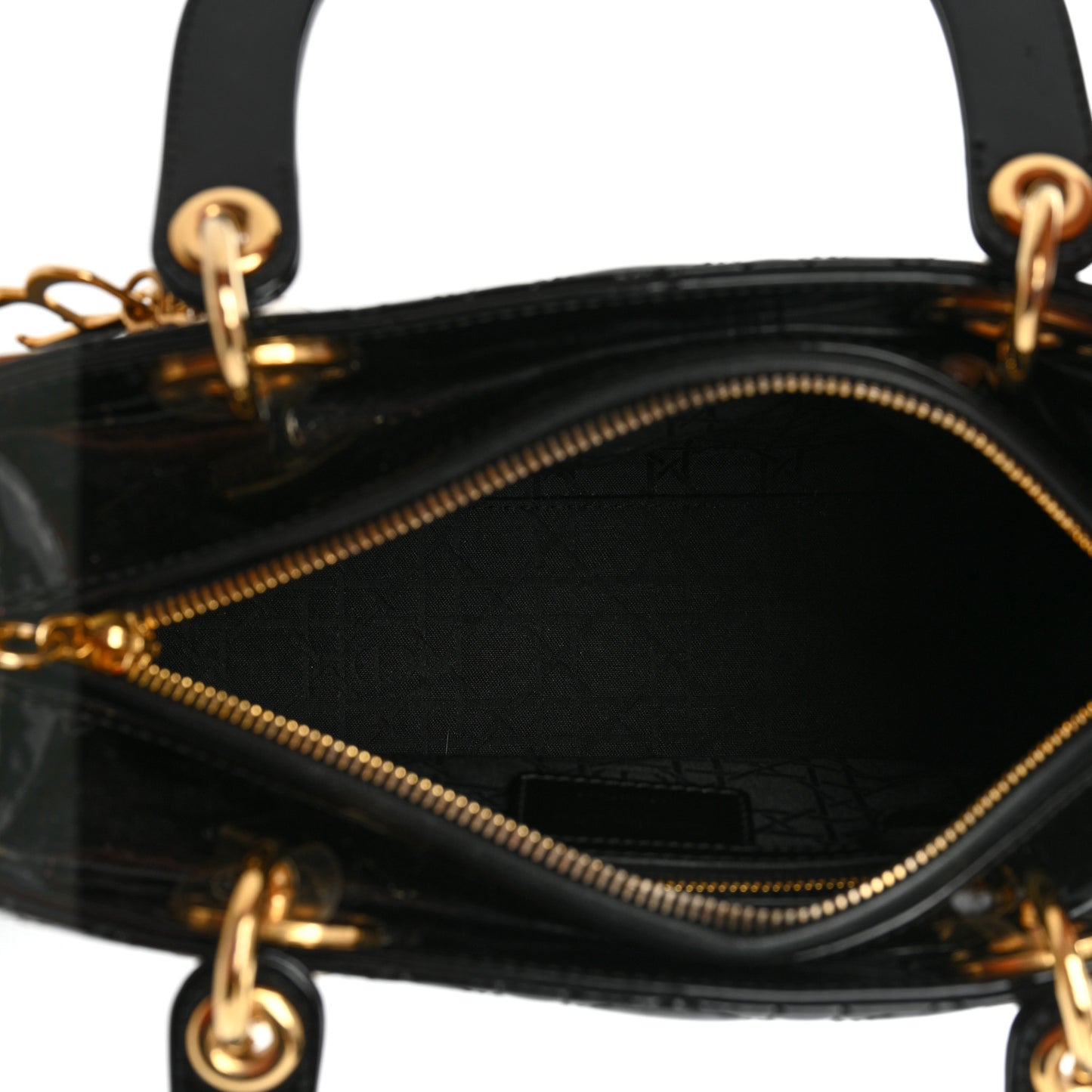 Patent Cannage Medium Lady Dior Black