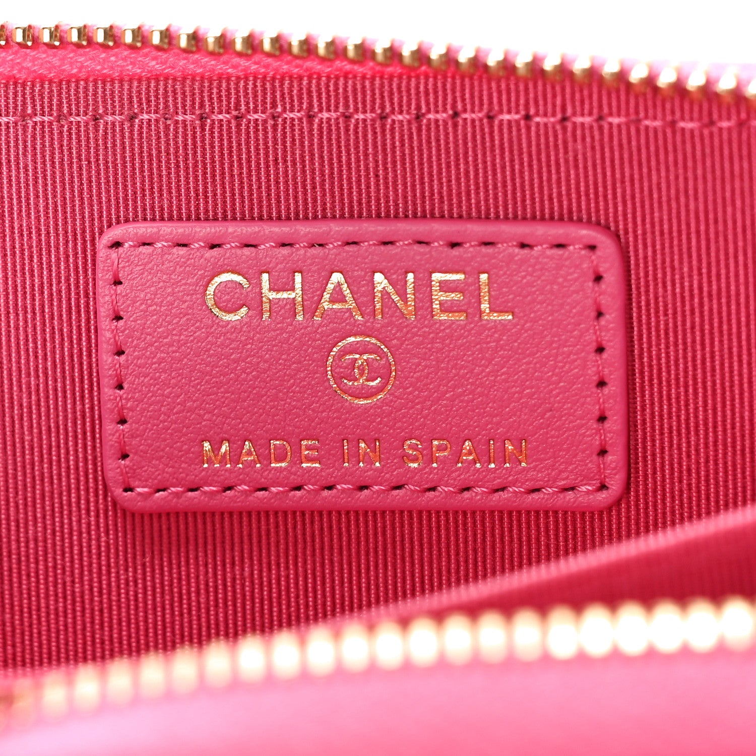 Chanel Caviar Quilted Zip Coin Purse Pink 6 of 10
