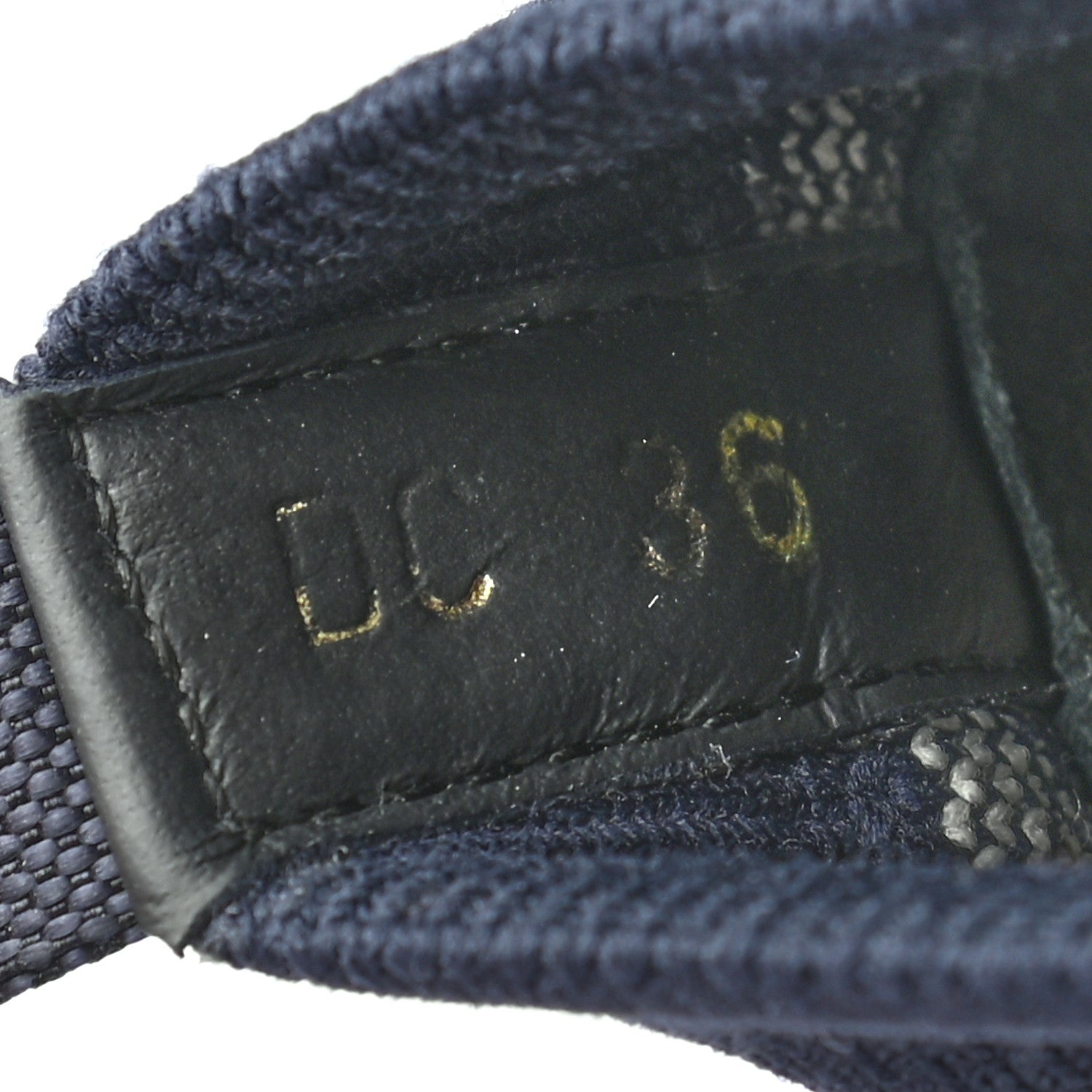 Christian Dior Technical Knit Calfskin Oblique Womens Walk'n Dior Mid Top Sneakers 36 Deep Blue 8 of 8