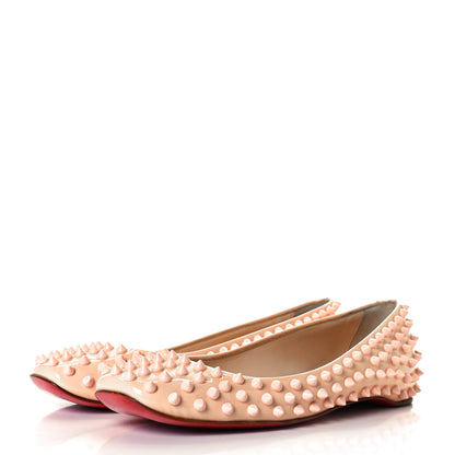 Christian Louboutin Patent Gozul Spikes Flats 36.5 Nude 2 of 11