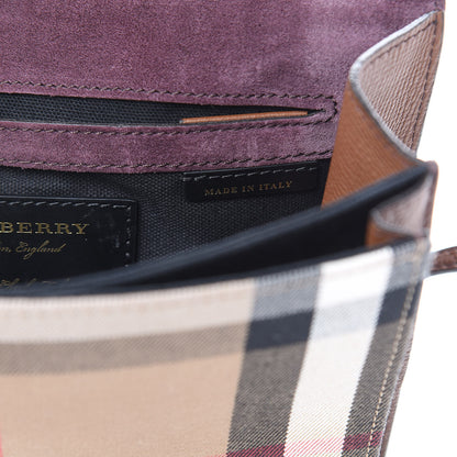 Burberry Derby Calfskin House Check Small Macken Crossbody Bag Tan 16 of 16