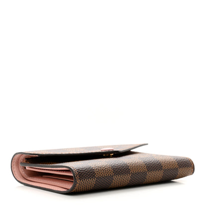 Louis Vuitton Damier Ebene Victorine Wallet Rose Ballerine 4 of 7