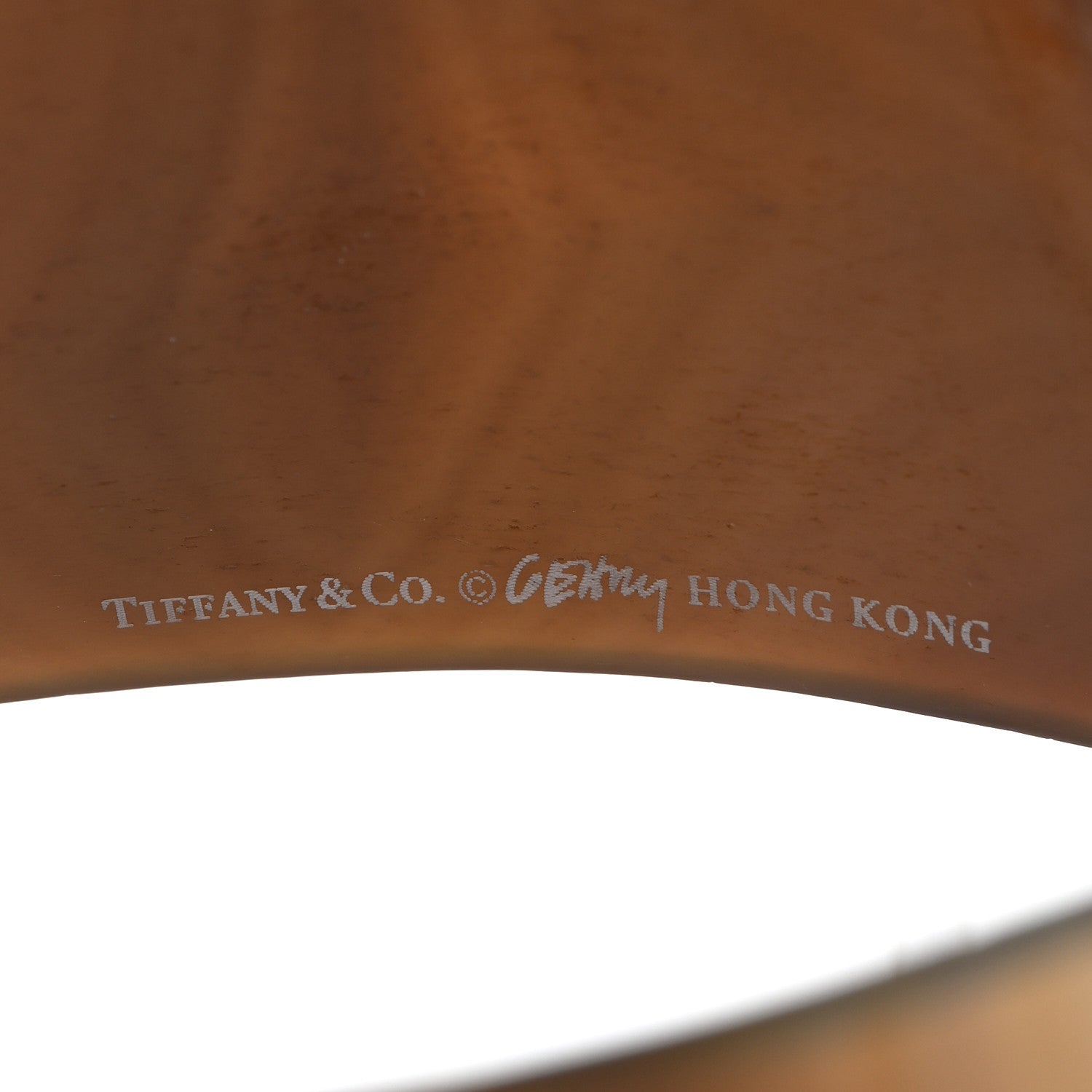 Tiffany Brown Agate Frank Gehry Torque Wide Bangle Bracelet 3 of 4