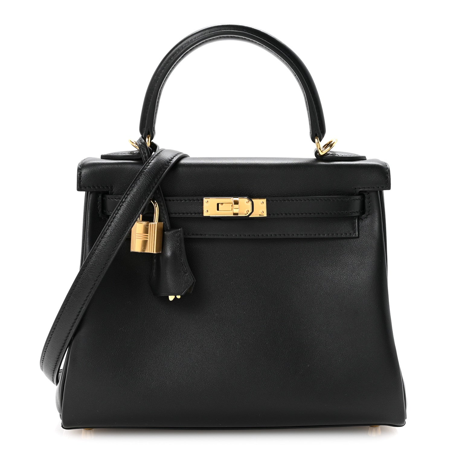 Hermes Cheri Calfskin Kelly Retourne 25 Black 1 of 10