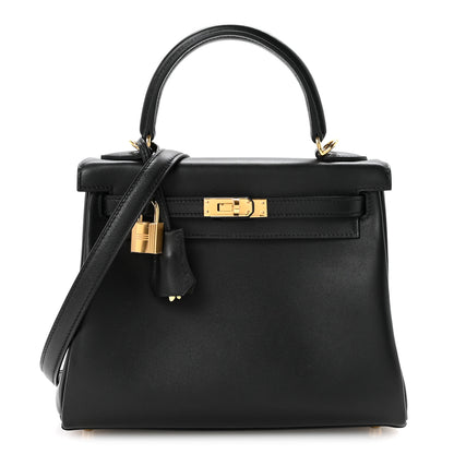 Hermes Cheri Calfskin Kelly Retourne 25 Black 1 of 10