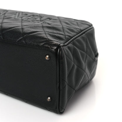 Chanel Caviar Patent Quilted Large Bowler Black 9 of 10